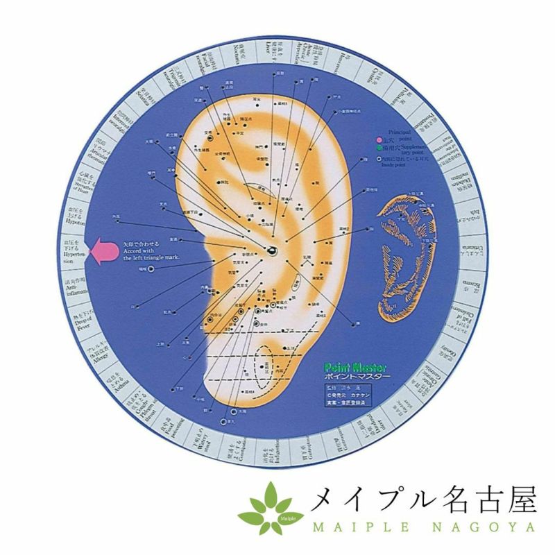 耳針療法のためのポイントマスター