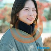 発熱ウォーマー　首用ロング　着用例